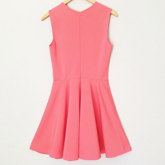 Diane Von Furstenberg DVF Jeannie Knit Fit Flare Dress 6 Coral Pink Stretch $365 - Picture 4 of 16